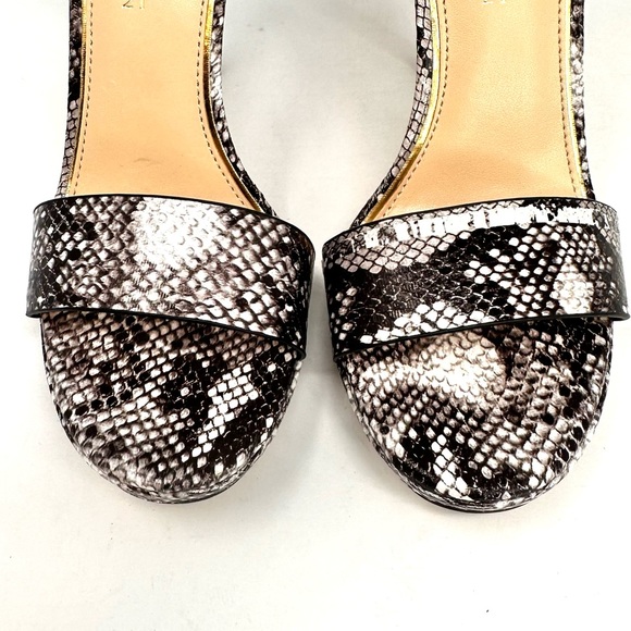 Michael Shannon Angelica Womens Sandals Snake Print Heel - Picture 4 of 12